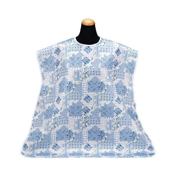 松本ナース産業 食事用エプロン 介護用  小花サックス 2500 1箱(6枚入) 24-2544-00-03（直送品）