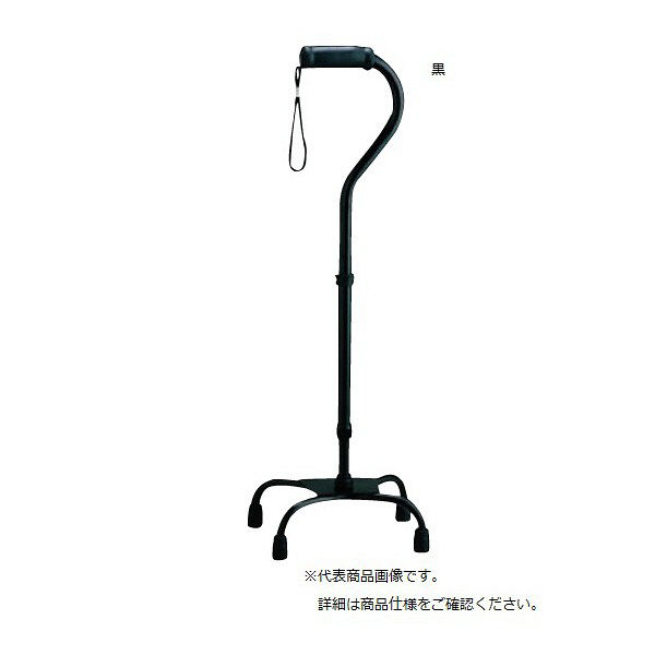 松永製作所 四点杖ラージベース 黒 CMS-40L 1箱(2本入) 23-3507-00-03（直送品）