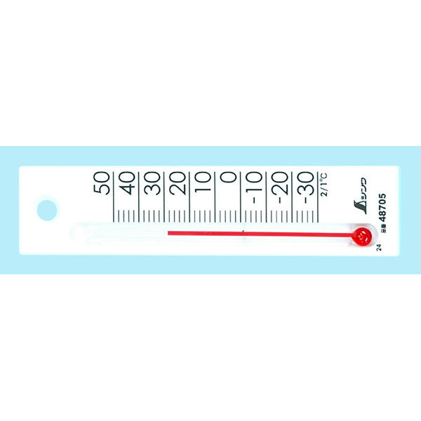 シンワ測定 温度計　プチサーモ　スクエア　たて　12cm　ホワイト 48705 1セット（20個）