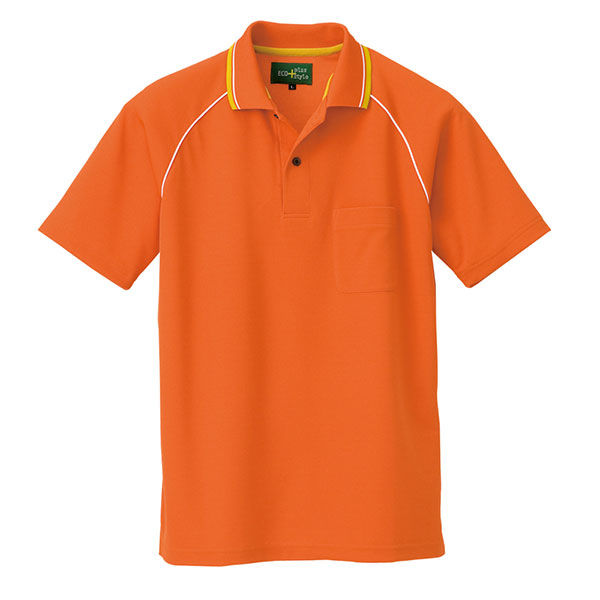 アイトス 制電半袖ポロシャツ（男女兼用） オレンジ SS AZ-50005-063 1 