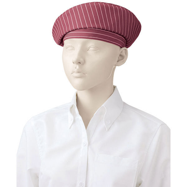 KAZEN（カゼン） ベレー帽 ワインストライプ F APK483-S81 1個（直送品）