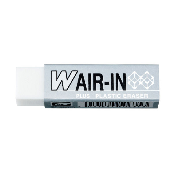 消しゴム Wエアイン ホワイト 1セット（15個） ER-060WP プラス