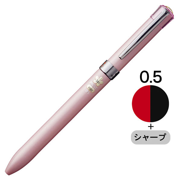 三菱鉛筆 ジェットストリームＦ　多機能ペン　２色+シャープ　0.5mm　シュガーピンク MSXE370105.13 1本