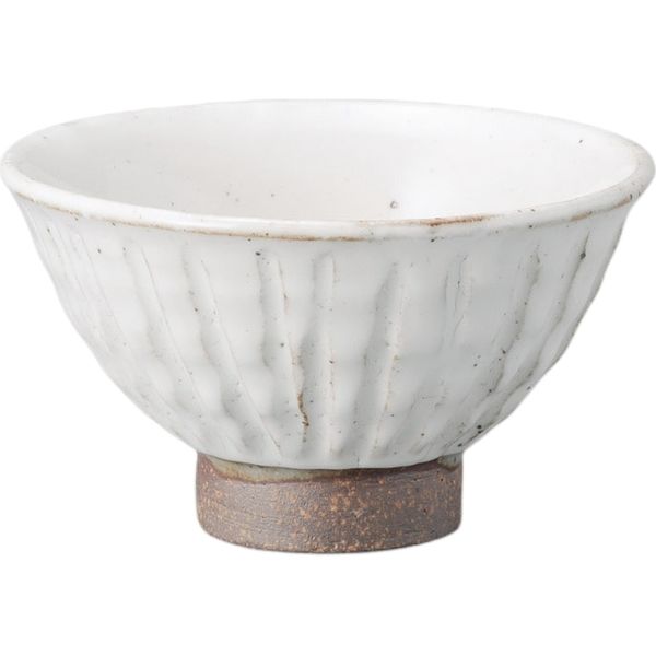 器望 飯碗 手彫粉引茶碗 [3個入] kbu-0549459037（直送品）