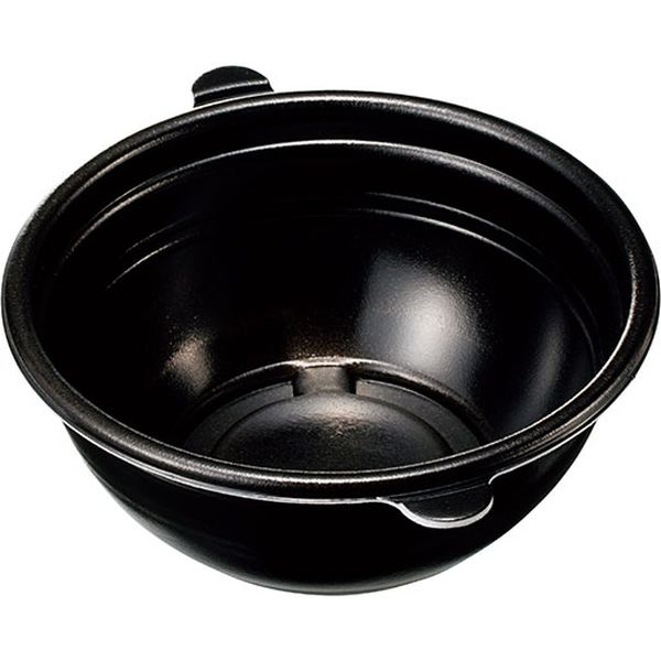 ケーピープラテック どんぶりL 本体 黒 400枚(50×8) 16998 1ケース(400枚入(50枚×8袋))（直送品）