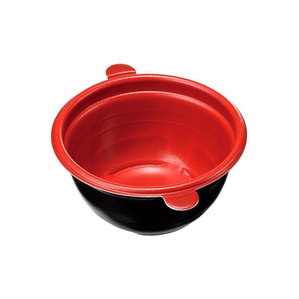 ケーピープラテック どんぶりS 本体 赤黒 800枚(50×16) 17004 1ケース(800枚入(50枚×16袋))（直送品）