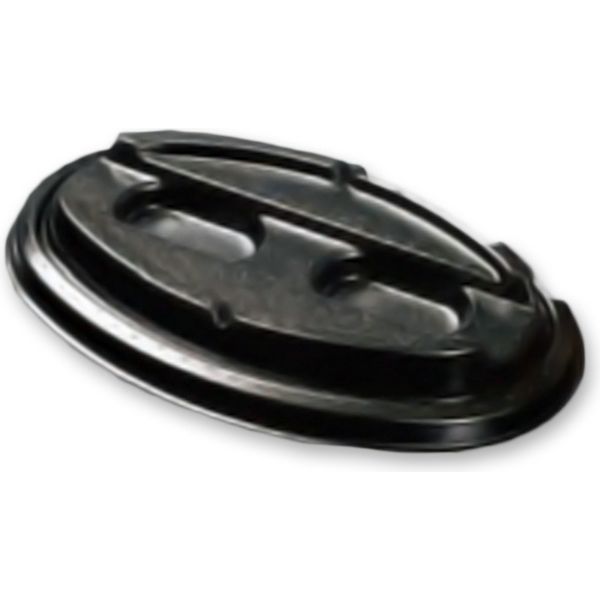 ケーピープラテック KMPランチ-2 共蓋 ブラック 400枚(50×8) 54424 1ケース(400枚入(50枚×8袋))（直送品）