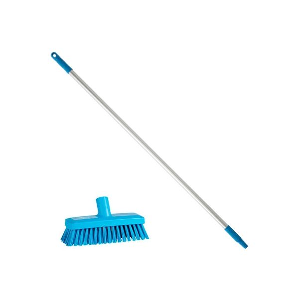 ヴァイカン コンパクトデッキブラシ ブルー 7042S3(ハンドル2958付)　1個（直送品）