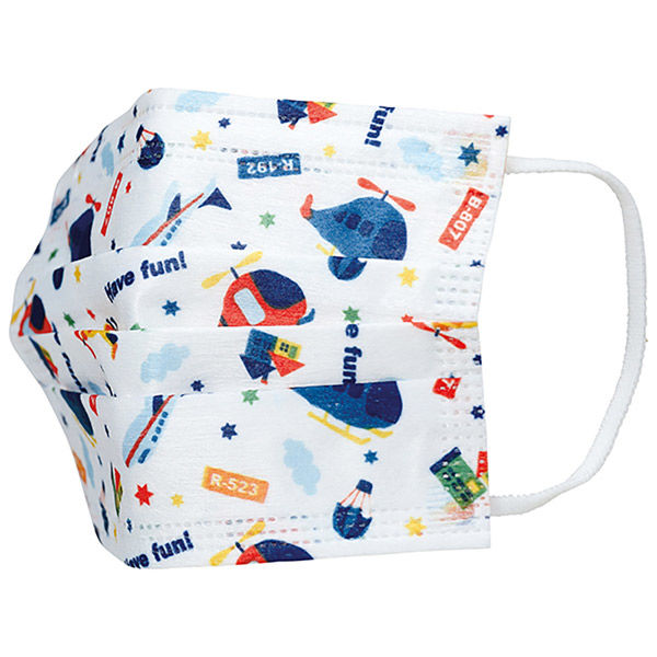 スケーター MSKP3 不織布子供マスク プリーツ 10枚入 ヘリコプター 544156-MSKP3 1袋(10枚入)（直送品）