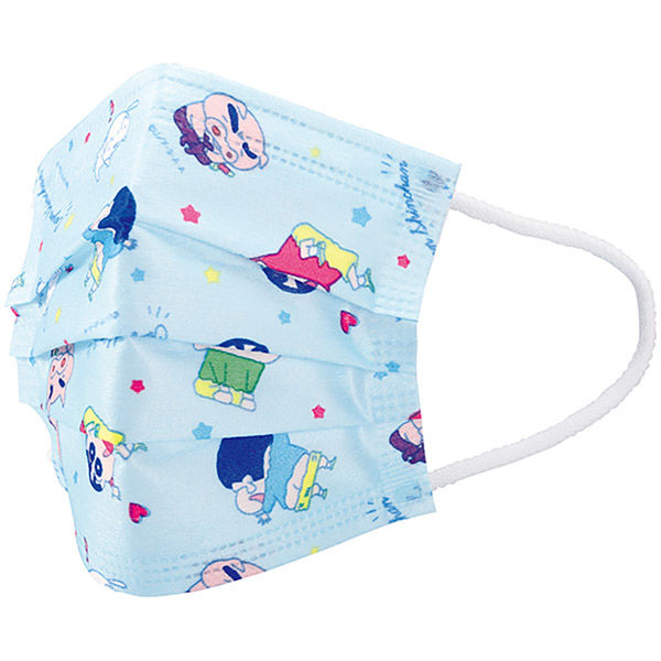 スケーター MSKP3 不織布子供マスク プリーツ 10枚入 クレヨンしんちゃん 555589-MSKP3 1袋(10枚入)（直送品）