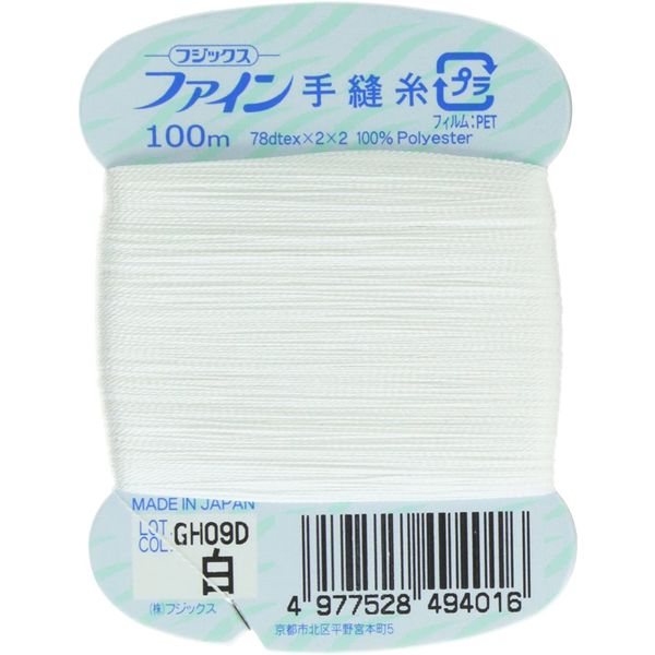 フジックス ファイン 【手縫い糸】 #40 100m col.401白 FK49-401 1箱（30個入）（直送品）