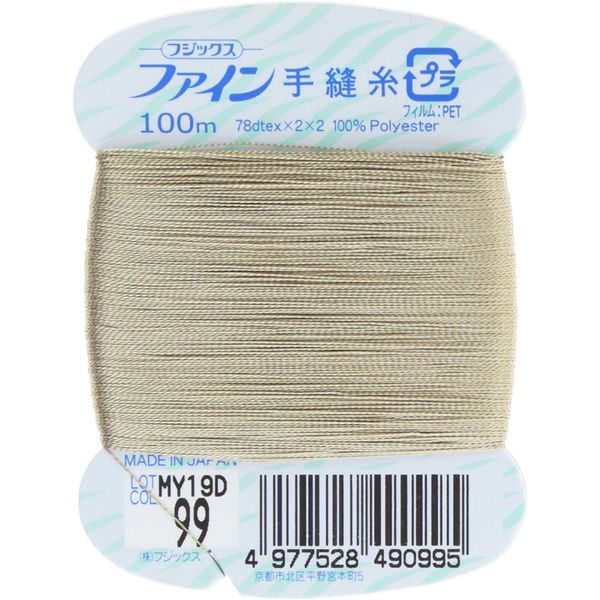 フジックス ファイン 【手縫い糸】 #40 100m col.99 FK49-99 1箱（30個入）（直送品）