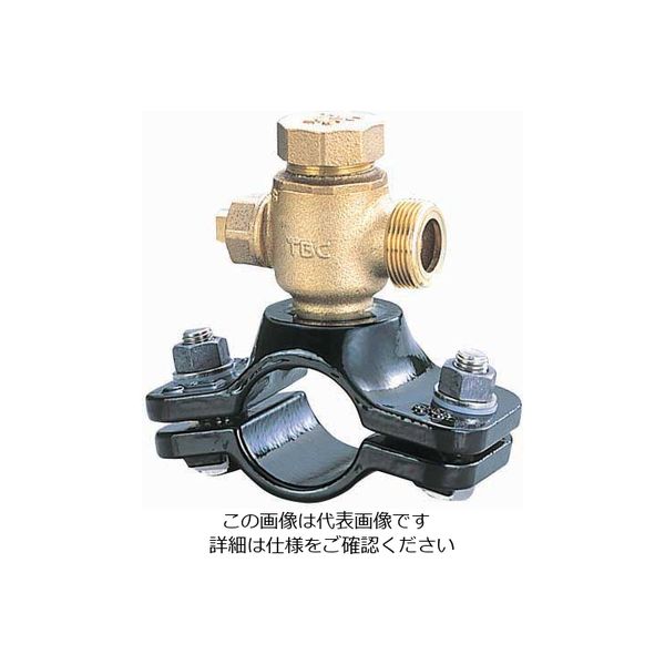 タブチ 日本水道協会形・サドル付分水栓 JWWA Bー117 A形(ボール式) ビニル管・鋼管 兼用 NXVS-100X20 1個（直送品）