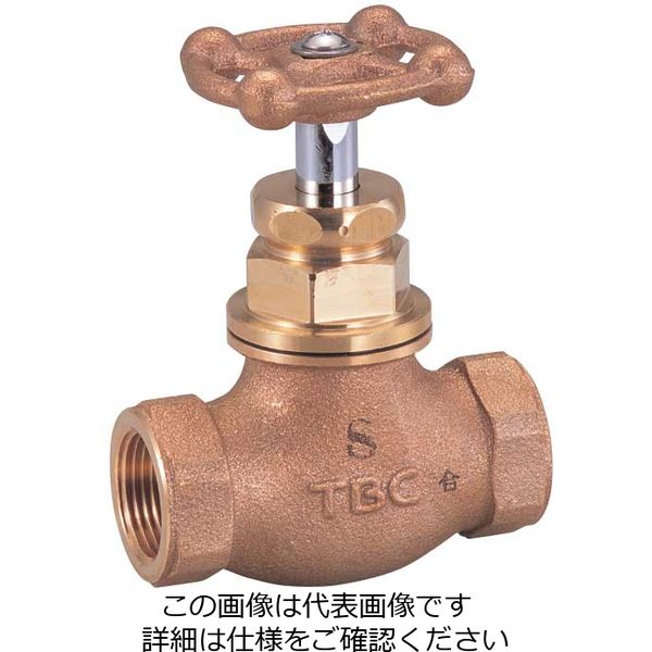 タブチ 止水栓 甲形止水栓 メネジ 鋳物丸型ハンドル SGBM-25 1個（直送品）