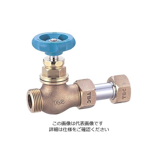 タブチ 止水栓 メータ直結伸縮止水栓 水色丸型ハンドル SEPM-20X13 1個（直送品）