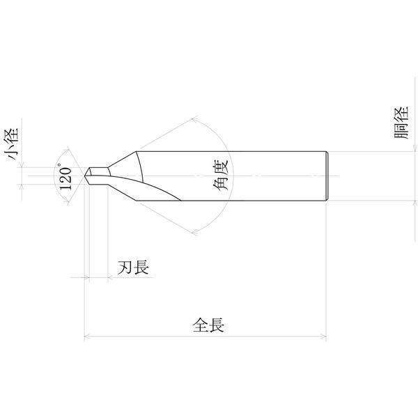 岡部工具製作所 センタードリル 日研1形 N1CD1.2 1個（直送品）