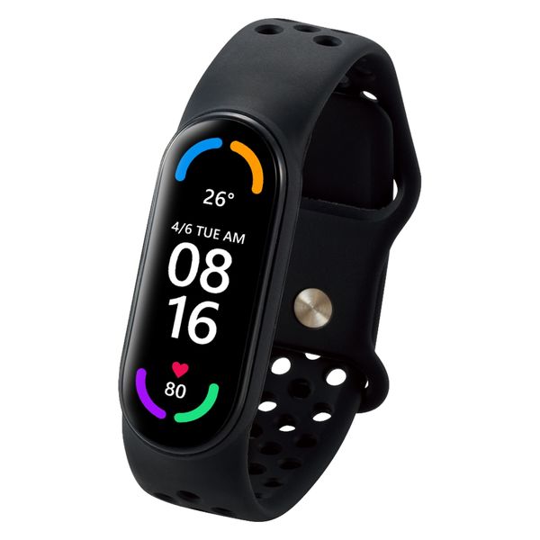 Xiaomi Mi Smart Band 6/5 交換ベルト Mサイズ ブラック SW