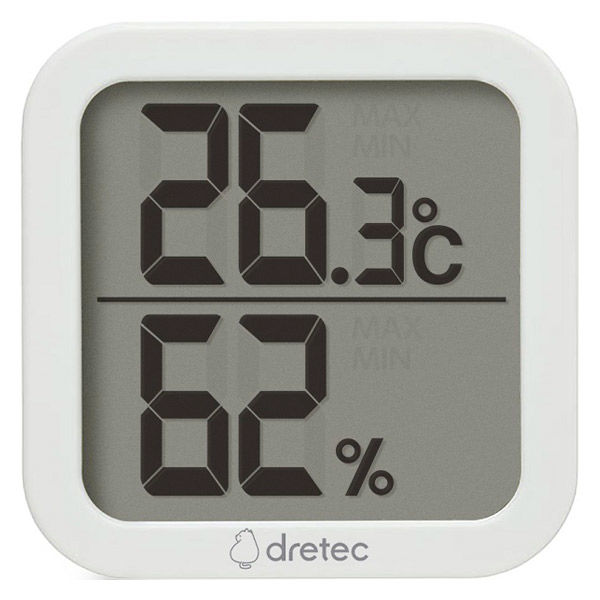 DRETEC ドリテック デジタル温湿度計 クラル O-414WT ホワイト - 温度計