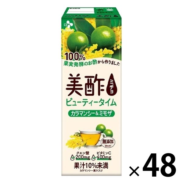 CJフーズジャパン 美酢（ミチョ）ビューティータイム カラマンシー&ミモザ 200ml 1セット（48本）