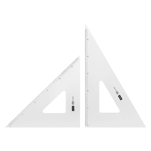 マービー 三角定規　３０ｃｍＸ３ｍｍ　目盛り付き 1-809-3003 2組（直送品）