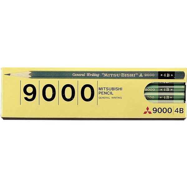 三菱鉛筆 鉛筆9000(S) 4B K90004B 1ダース（12本入）