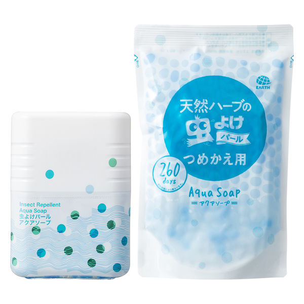 期間限定30％OFF! アース製薬 アスクル【本体＋つめかえセット】天然ハーブの虫よ 健康・医学