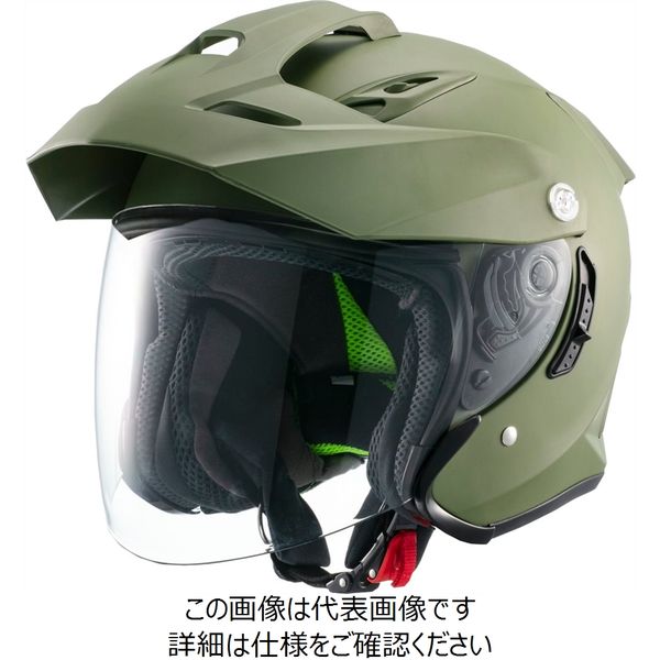 マルシン工業 マルシン(Marushin) バイクヘルメット スポーツ ジェット TEー1 マットカーキ Lサイズ MSJ1 1001625 1個（直送品）