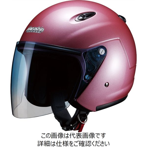 マルシン工業 マルシン(Marushin) バイクヘルメット ジェット Mー400 ローズメタリック フリーサイズ (57~60cm) 4002  1個（直送品） - アスクル