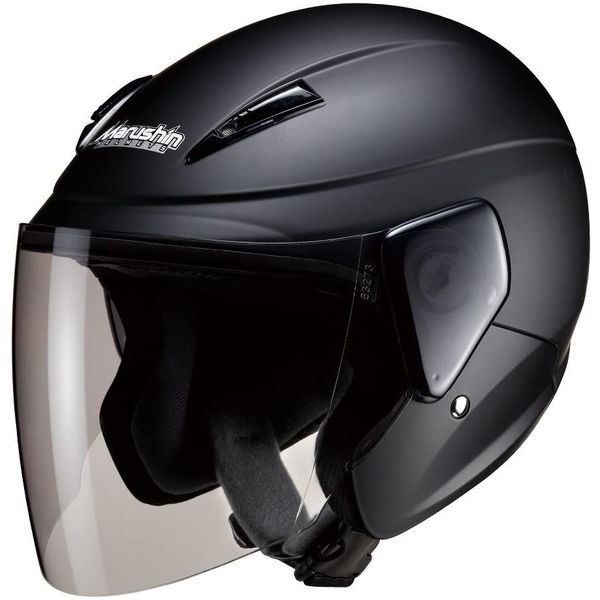 マルシン工業 マルシン(Marushin) バイクヘルメット セミジェット Mー520 マットブラック フリーサイズ (57~60cm) 5209（直送品）