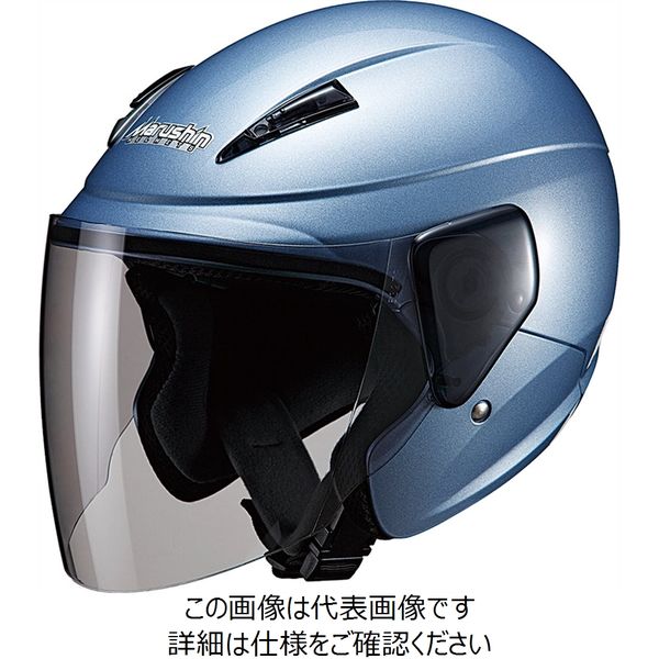 マルシン工業 マルシン(Marushin) バイクヘルメット セミジェット Mー520 アイスブルー フリーサイズ (57~60cm) 5205 1個（直送品）