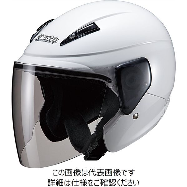 マルシン工業 マルシン(Marushin) バイクヘルメット セミジェット Mー520 ホワイト フリーサイズ (57~60cm) 5201 1個（直送品）
