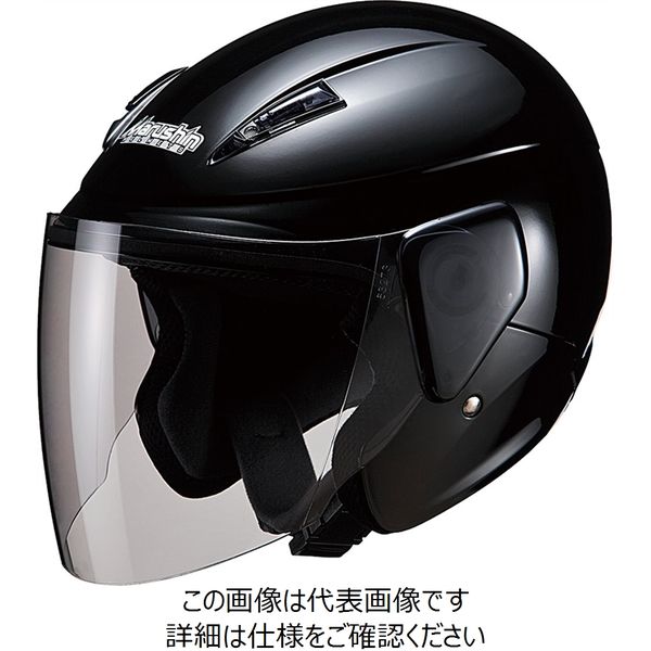 マルシン工業 マルシン(Marushin) バイクヘルメット セミジェット Mー520 ブラックメタリック フリーサイズ (57~60cm) 5203（直送品）
