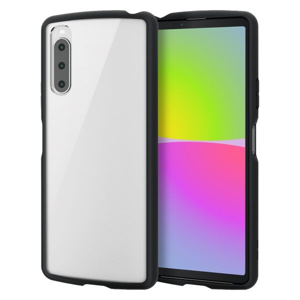 Xperia 10 IV ケース カバー ハイブリッド TPU ブラック PM