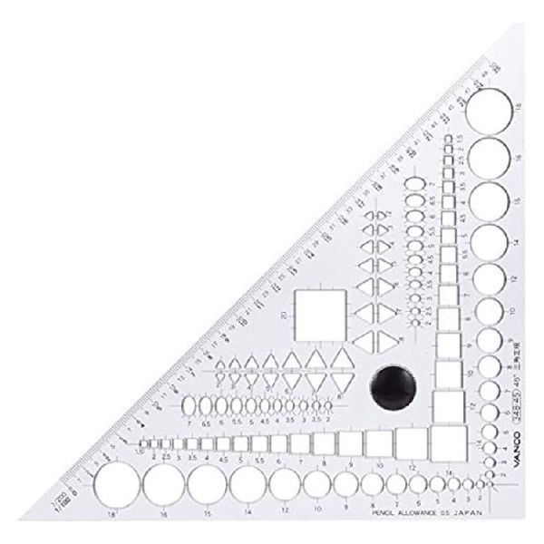 バンコ 三角定規４５°テンプレートプラス 34845 1個