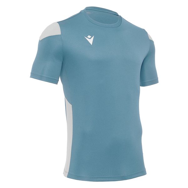 macron(マクロン) サッカー 半袖シャツ POLIS ショートスリーブゲームシャツ 5081 サックスブルー/ホワイト 3XS 1枚（直送品）