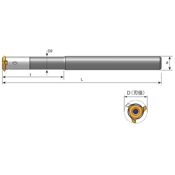 バーチカルMT用 超硬ツールホルダー C12、S17 【CRC1012L40M】 CRC1012L40M（直送品）