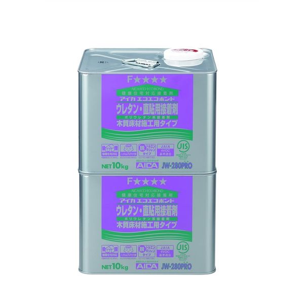アイカ工業 アイカエコエコボンド 1液直貼り用低臭 10kg 石油缶 JW-280PRO 1セット（2缶）（直送品） - アスクル