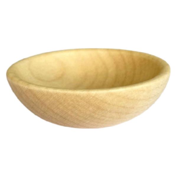 籐芸 豆皿 5cm 小皿 木製 メープル 396135 1個（取寄品） - アスクル