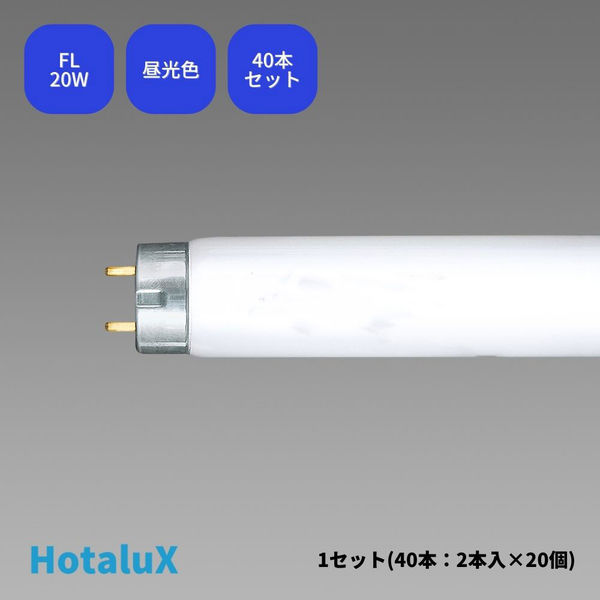 ホタルクス 直管スタータ形　3波長蛍光ランプ省電力　20Ｗ+20W　ライフルック　昼光色　パック品 FL20EX-D-XL2-2P（直送品）