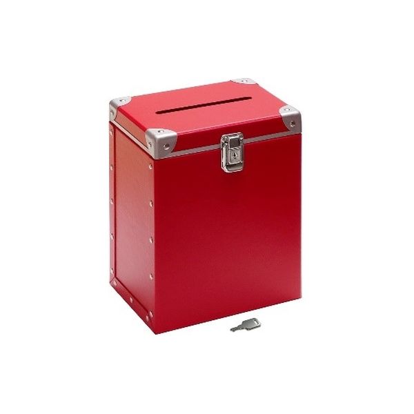 コレクト 投票ボックス　パスコ製　赤 M-512-RE 1台（直送品）