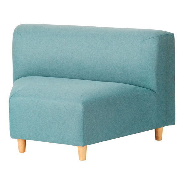 【アウトレット】【軒先渡し】オフィスラウンジ ヘキサゴンソファ 幅1200mm ミントブルー 284941 1台（直送品）