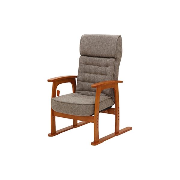 【軒先渡し】ヤマソロ 蓮 高座椅子安定型 ブラウン 83-782 1脚（直送品）