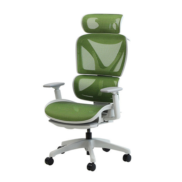 ネットフォース ダイナミクスXチェア ヘッドレスト・ハンガー付 グレー×ライムグリーン NF-DX-1HR-GY-AW 1脚（直送品）