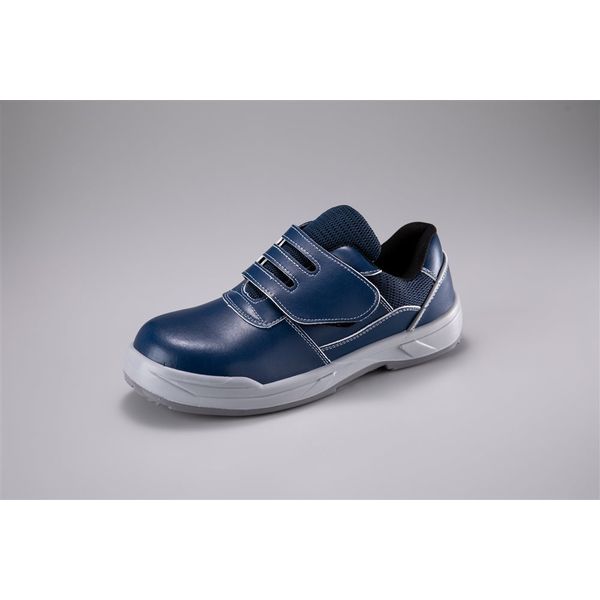 耐滑ウレタン2層底 安全靴 短靴マジック（静電気帯電防止性能付）青