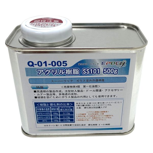 エポック アクリル樹脂 スーパークリア 500g Q-01-005 1缶（直送品）