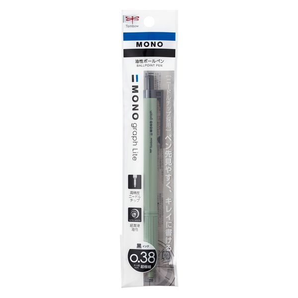トンボ鉛筆 油性ボールペン モノグラフライト 0.38mm スモーキー