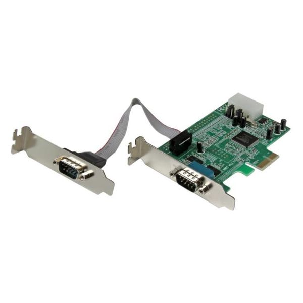 PCIeカード RS232Cシリアル2ポート増設 ロープロファイル 16550UART Startech.com