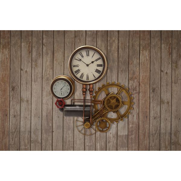 アントレックス Steampunk ウォールクロック ホワイト