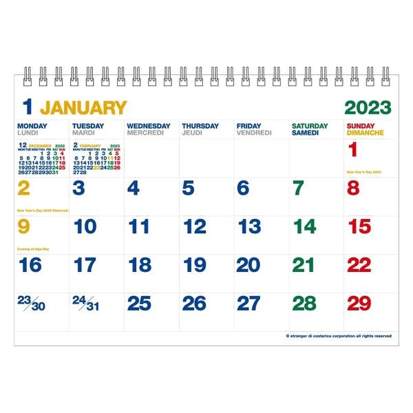 エトランジェ・ディ・コスタリカ 【2023版】A5 卓上カレンダー 月曜始まり CLT-A-04 1セット（2冊）（直送品）