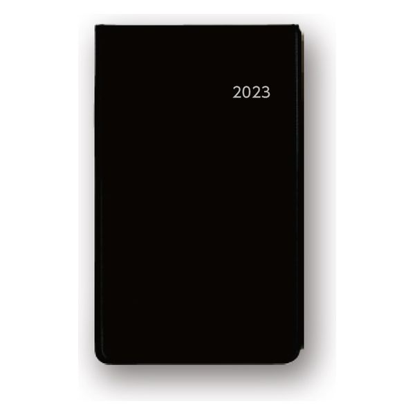 ダイゴー 【2023年版】アポイント 大きな文字 手帳サイズ 月間 ホリゾンタル 縦開き ブラック E8302 1セット（2冊）（直送品）